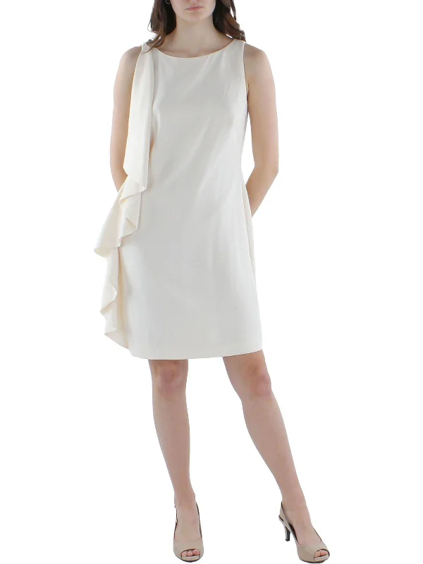 Womens Sleeveless Knee Length Cocktail and Party Dress Crew Neckline Casual