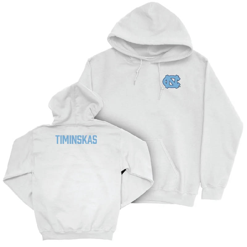 UNC Women's Rowing White Logo Hoodie - Natalie Timinskas Hoodie with Slim Fit Tailored Modern UNC Women's Rowing White Logo Hoodie - Natalie Timinskas Hoodie with Slim Fit Tailored Modern