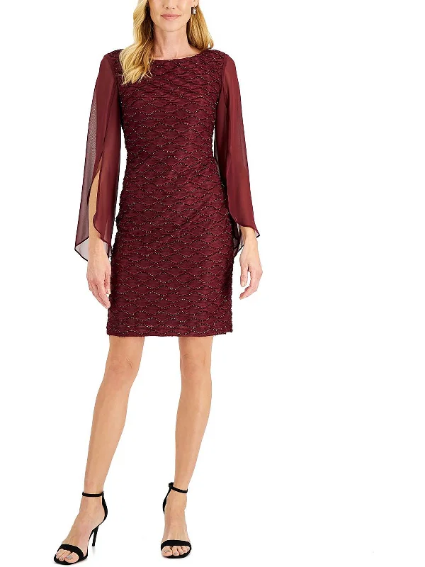 Womens Eyelash Mini Cocktail and Party Dress Tunics Spring floral