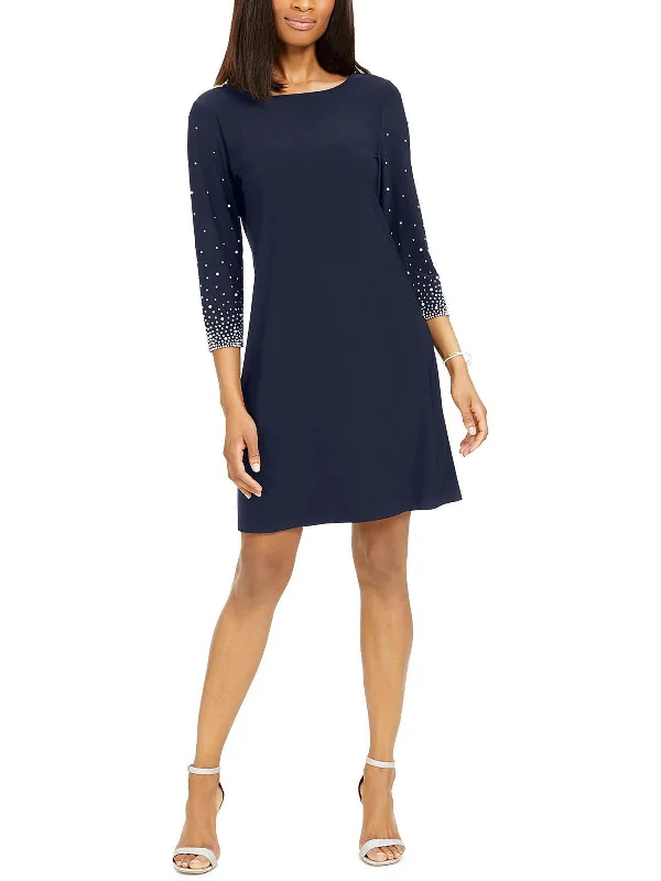 Womens Embellished Knee-Length Sheath Dress Tunics Recommended stylist
