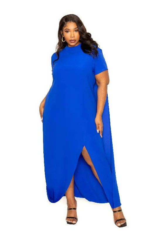 Mock neck back cape dress Tunics Gym athletic
