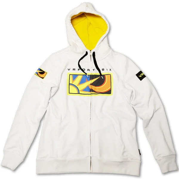 New Official Valentino Rossi VR46 Woman's Zip Up Hoodie - Vrwfl 522 06 Hoodie with Applique Textured Unique New Official Valentino Rossi VR46 Woman's Zip Up Hoodie - Vrwfl 522 06 Hoodie with Applique Textured Unique