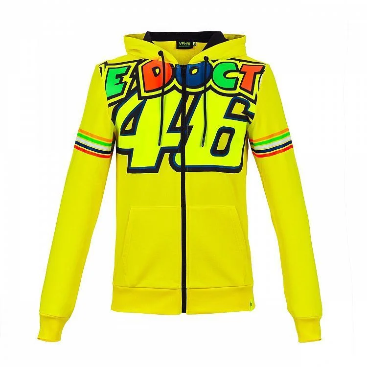 VR46 Official Womans Stripes Hoodie - Vrwfl 307201 Hooded Sweatshirt Casual Wear Street Style VR46 Official Womans Stripes Hoodie - Vrwfl 307201 Hooded Sweatshirt Casual Wear Street Style