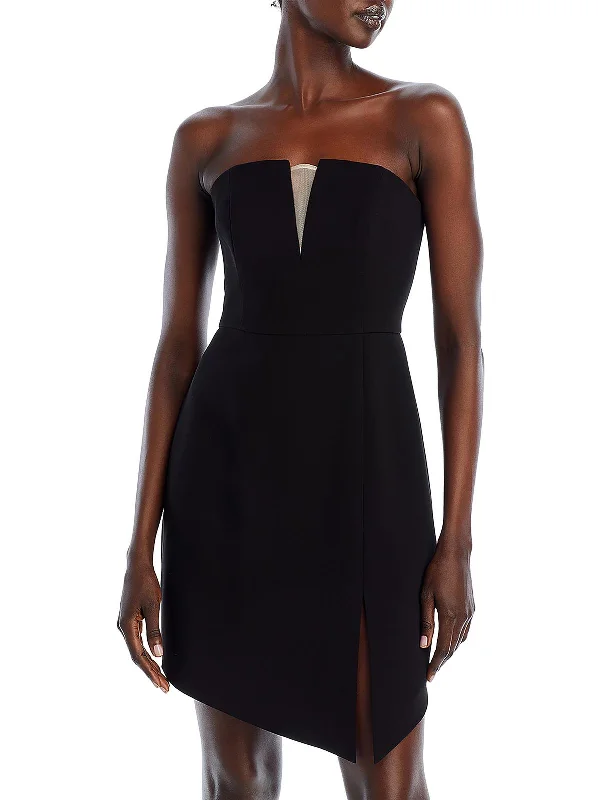 Womens Asymmetric Hem Short Cocktail And Party Dress Tunics Favorite customer