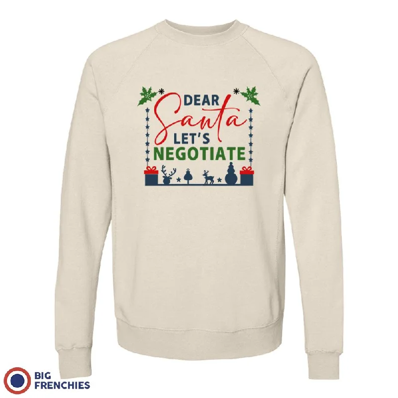 Dear Santa Let's Negotiate Unisex Organic Cotton Sweatshirt Hoodie with Print Artistic Unique Dear Santa Let's Negotiate Unisex Organic Cotton Sweatshirt Hoodie with Print Artistic Unique