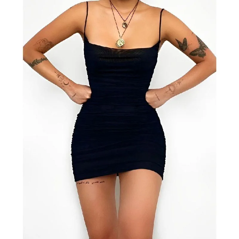 Sexy Sleeveless Mini Dress Trendy Cut-Out Mini Dress