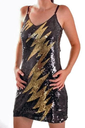 Sparkle Sequined Mini Dress Stylish Spaghetti Strap Mini Dress