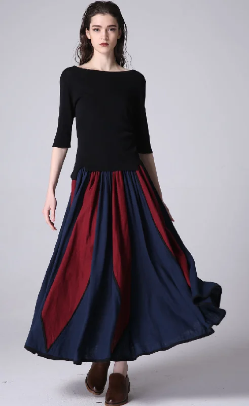 New lisiting linen maxi skirt woman's long pleated dress (1198) Bodycon Club Sequined New lisiting linen maxi skirt woman's long pleated dress (1198) Bodycon Club Sequined