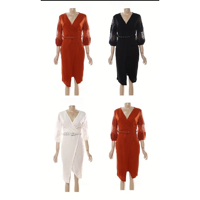 V-Neck Slit mini Dress  Chic Sleeveless Mini Dress