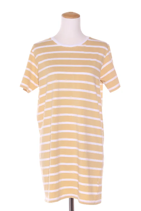 FEDERATION - Honey mustard stripe tee dress! 10 Boatneck Modish Everyday