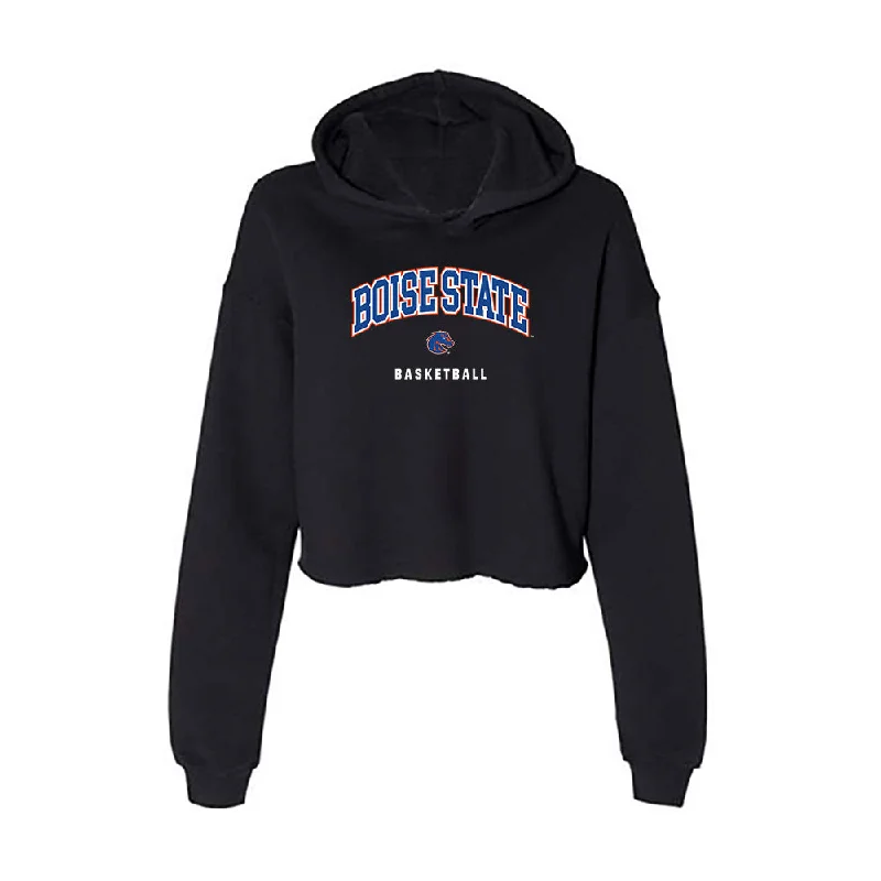 Boise State - NCAA Women's Basketball : Josee Steadman - Women's Crop Fleece Hoodie Hoodie with Drawcord Adjustable Secure