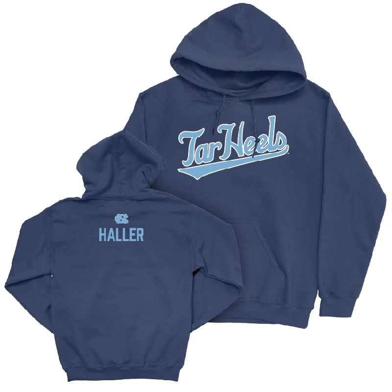 UNC Women's Rowing Navy Script Hoodie - Madison Haller Hoodie with Drop Shoulder Relaxed Streetwear UNC Women's Rowing Navy Script Hoodie - Madison Haller Hoodie with Drop Shoulder Relaxed Streetwear