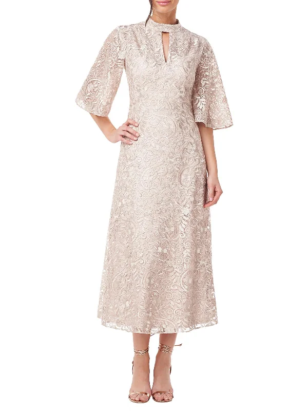 Angela Womens Keyhole Midi Cocktail and Party Dress Tunics Custom made