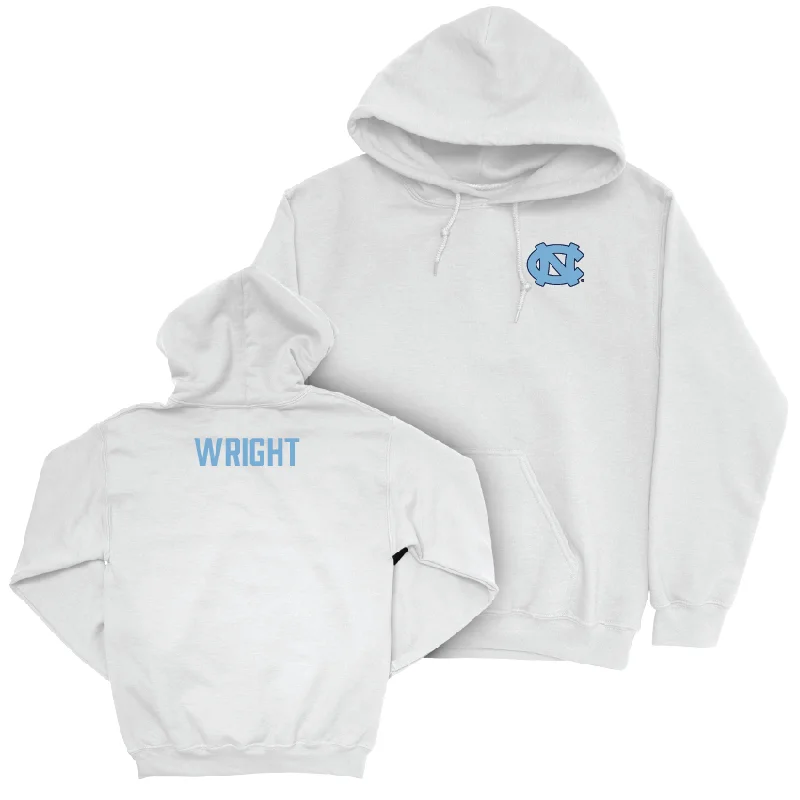 UNC Women's Rowing White Logo Hoodie  - Avery Wright Hoodie Dress Longline Feminine