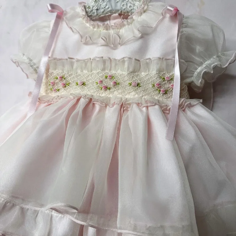 Organza Pink Ruffle Dress Tunics Plaid country