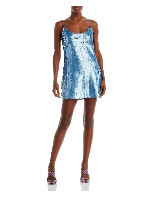 Kiana Womens Pailettes Mini Cocktail And Party Dress Tunics Favorite customer