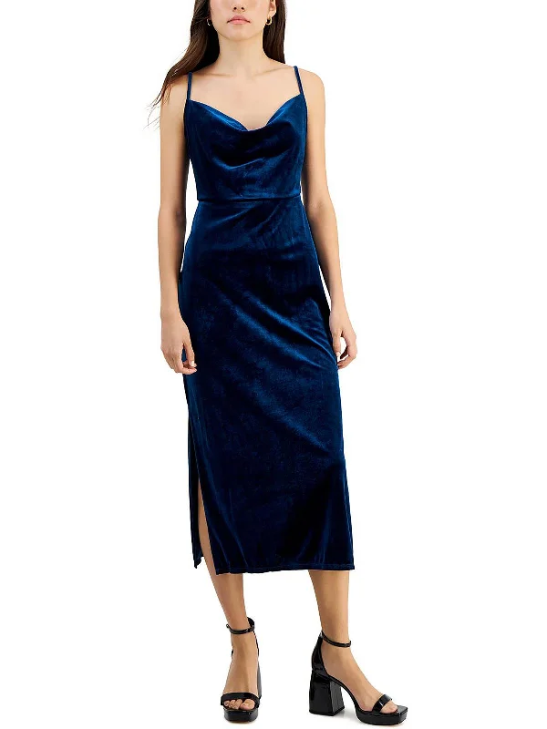 Petites Womens Velvet Tea Cocktail and Party Dress Tunics Exclusive limited