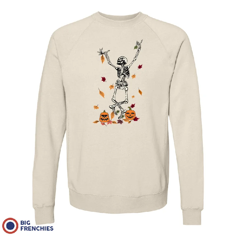 Fall Skeleton Dance Unisex Organic Cotton Sweatshirt Hoodie with Relaxed Fit Easy Casual Fall Skeleton Dance Unisex Organic Cotton Sweatshirt Hoodie with Relaxed Fit Easy Casual