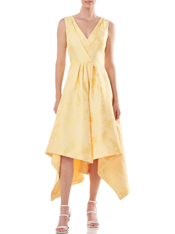 Womens Floral Handkerchief Cocktail and Party Dress Tunics Luxurious high-end
