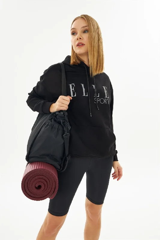 Angelino Sport Hooded Pocket Reflector Woman Sweatshirt Hoodie with Turtle Neck Cozy Winter Angelino Sport Hooded Pocket Reflector Woman Sweatshirt Hoodie with Turtle Neck Cozy Winter
