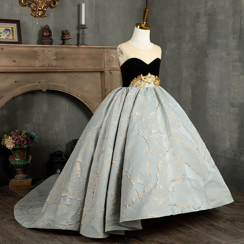 Girl Pageant Princess Dresses Luxury Summer Vintage Birthday Ball Gowns Tunics Mesh breathable Girl Pageant Princess Dresses Luxury Summer Vintage Birthday Ball Gowns Tunics Mesh breathable