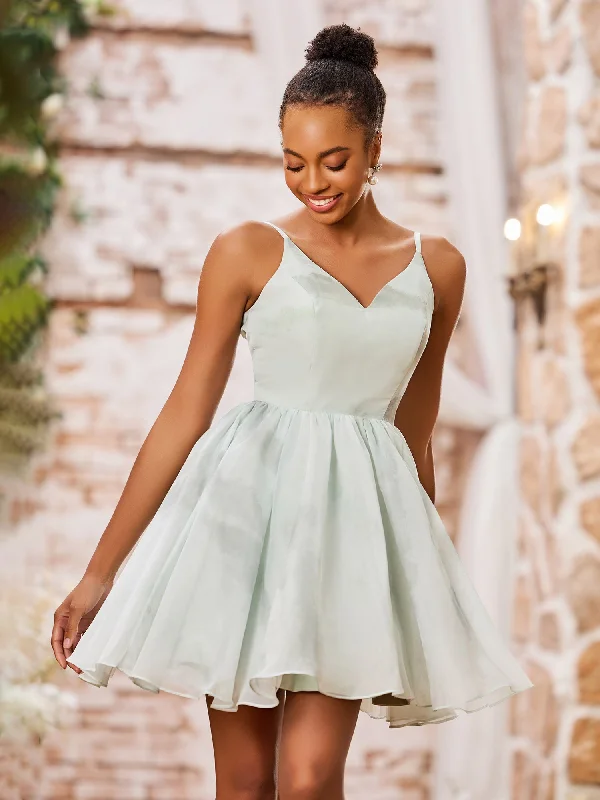 Spaghetti Straps Princess Print Chiffon Mini Dresses Cozy Satin Mini Dress