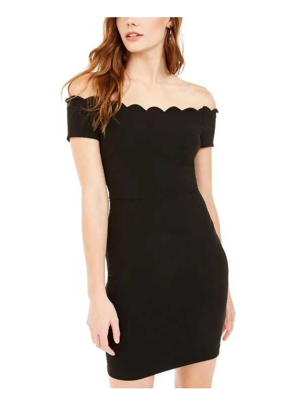 Juniors Womens Off-t Mini Party Dress Tunics Fashionable trendy