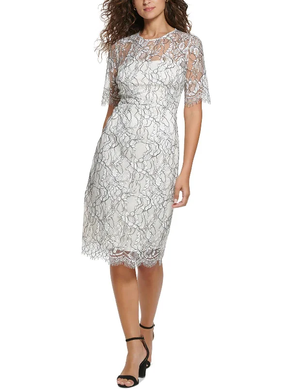 Womens Lace Lined Sheath Dress Tunics Lace romantic