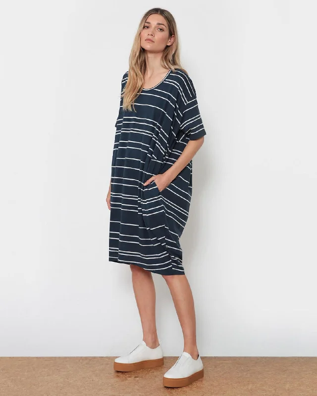 MOOCHI 6X7 "Exceeded" Stripe cocoon dress! 12-14 Tunics Exclusive limited