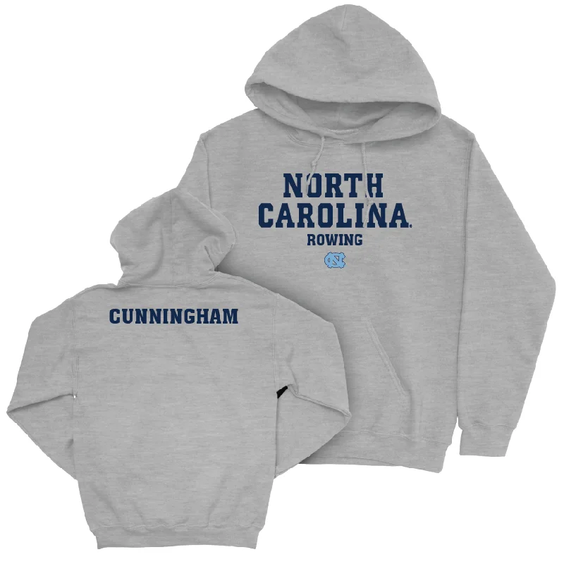 UNC Women's Rowing Sport Grey Staple Hoodie - Cara Cunningham Hoodie with Camouflage Military Edgy UNC Women's Rowing Sport Grey Staple Hoodie - Cara Cunningham Hoodie with Camouflage Military Edgy