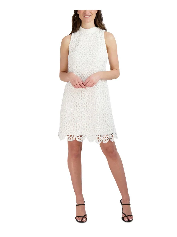 Petites Womens Lace Knee Cocktail and Party Dress Tunics Leisure comfortable