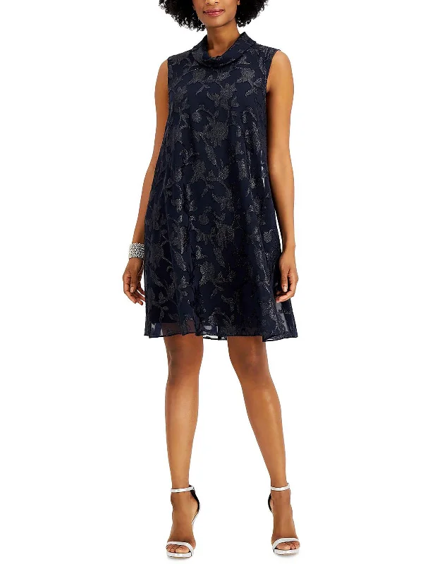 Womens Roll Collar Jacquard Cocktail and Party Dress Turtleneck Warm Winter