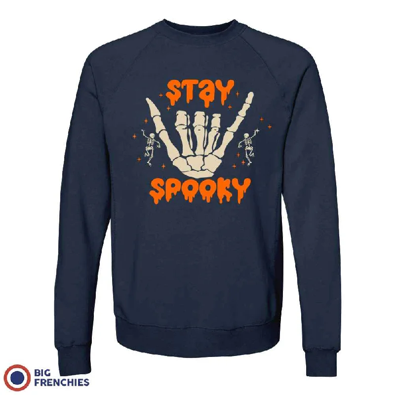 Stay Spooky Unisex Organic Cotton Sweatshirt Hoodie with Elastic Waist Stretchable Comfortable Stay Spooky Unisex Organic Cotton Sweatshirt Hoodie with Elastic Waist Stretchable Comfortable