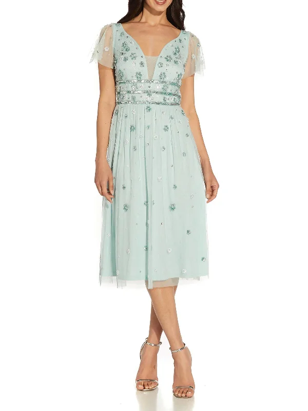 Womens Floral Embellished Cocktail and Party Dress Tunics Travel practical