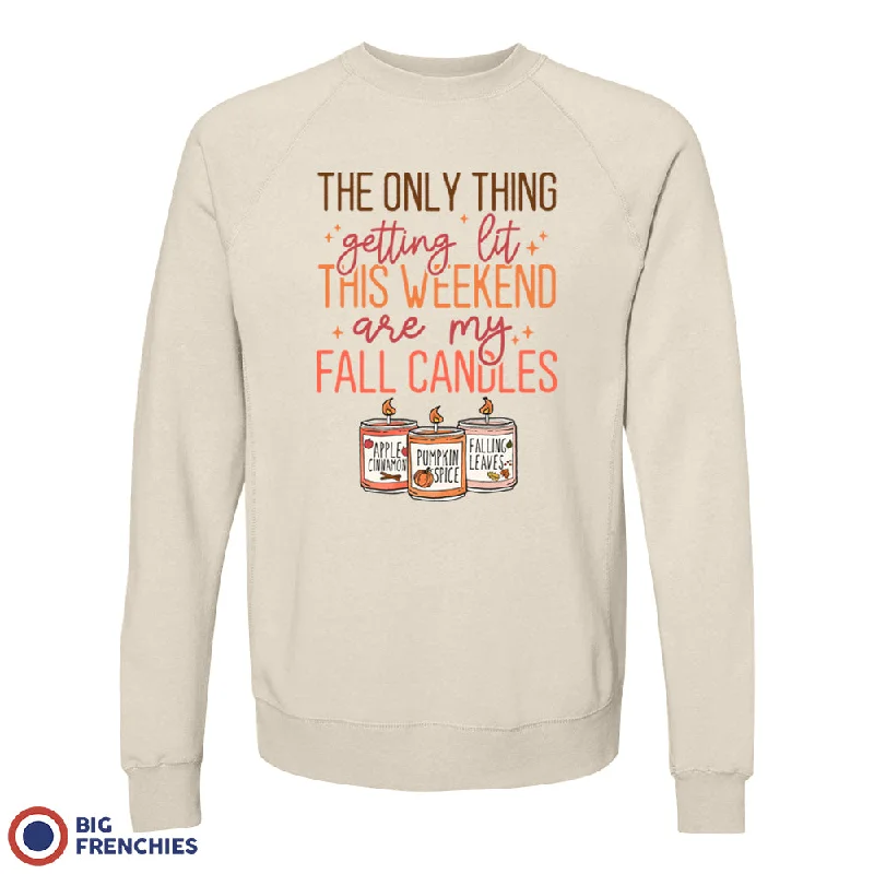 The Only Thing Getting Lit This Weekend Are My Fall Candles Unisex Organic Cotton Sweatshirt Hoodie with Snap Buttons Easy Quick The Only Thing Getting Lit This Weekend Are My Fall Candles Unisex Organic Cotton Sweatshirt Hoodie with Snap Buttons Easy Quick
