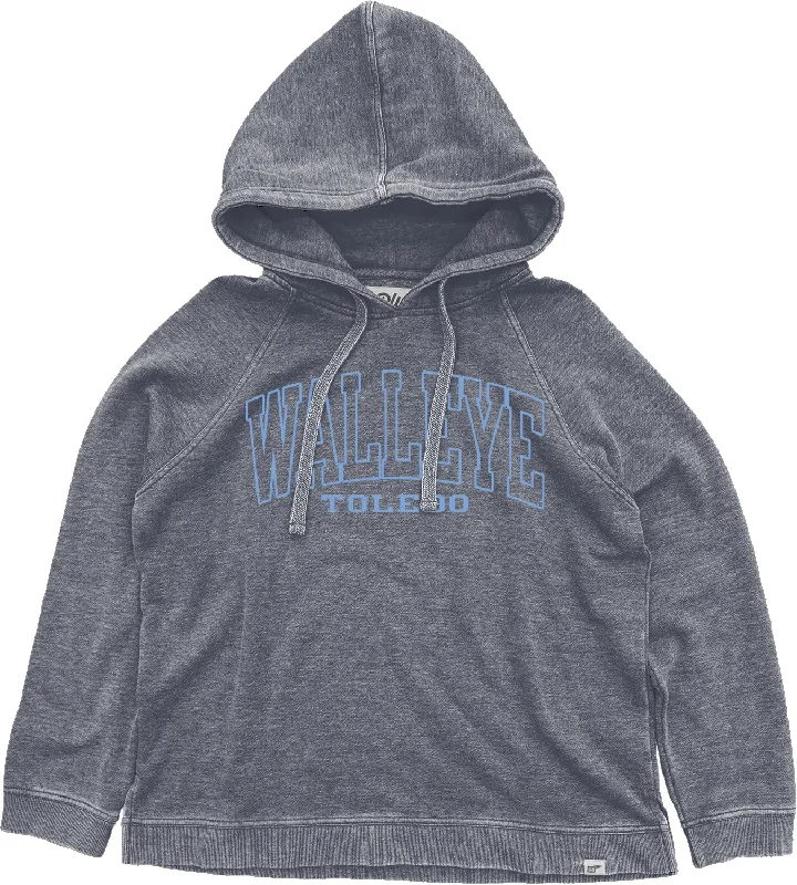 Toledo Walleye Open Burn Ladies Hoodie Hoodie with Turtle Neck Cozy Winter