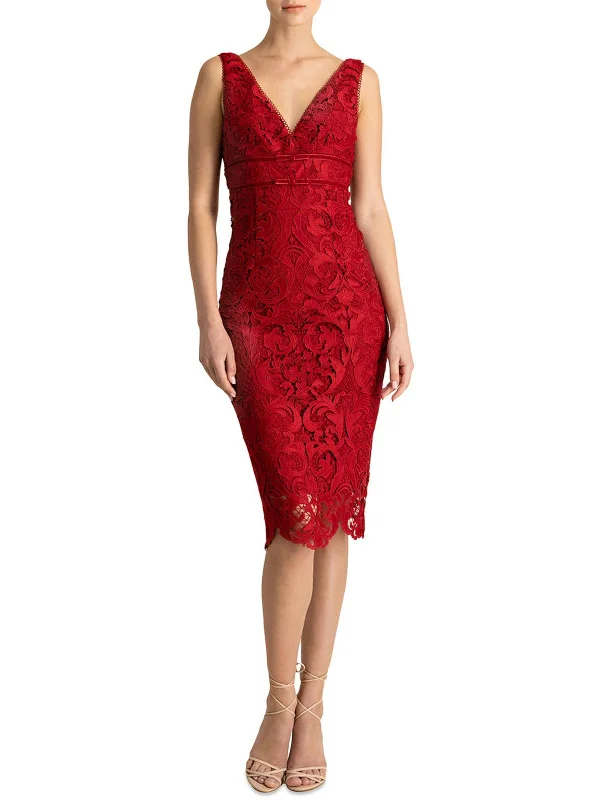 Womens Lace Sleeveless Cocktail and Party Dress Tunics Party sparkling