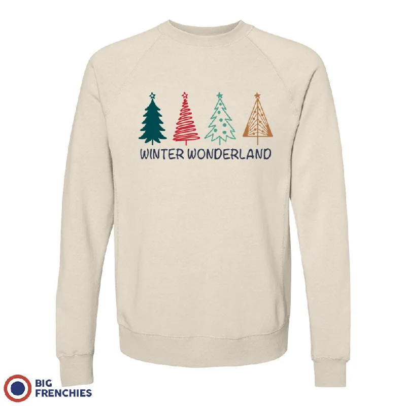 Winter Wonderland Christmas Unisex Organic Cotton Sweatshirt Hoodie with High-Low Hem Asymmetrical Trendy Winter Wonderland Christmas Unisex Organic Cotton Sweatshirt Hoodie with High-Low Hem Asymmetrical Trendy