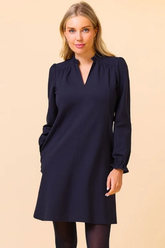 Bridie EcoVero™ Mini Dress | Navy Classic Floral Print Mini Dress