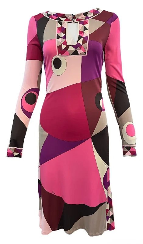 Pucci Contemporary Redux Pink & Purple Jersey Dress Tunics Trendy modern