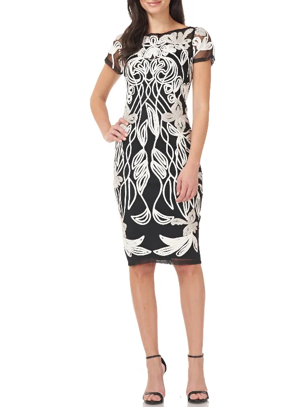 Womens Metallic Beaded Cocktail and Party Dress Tunics Stylish modern