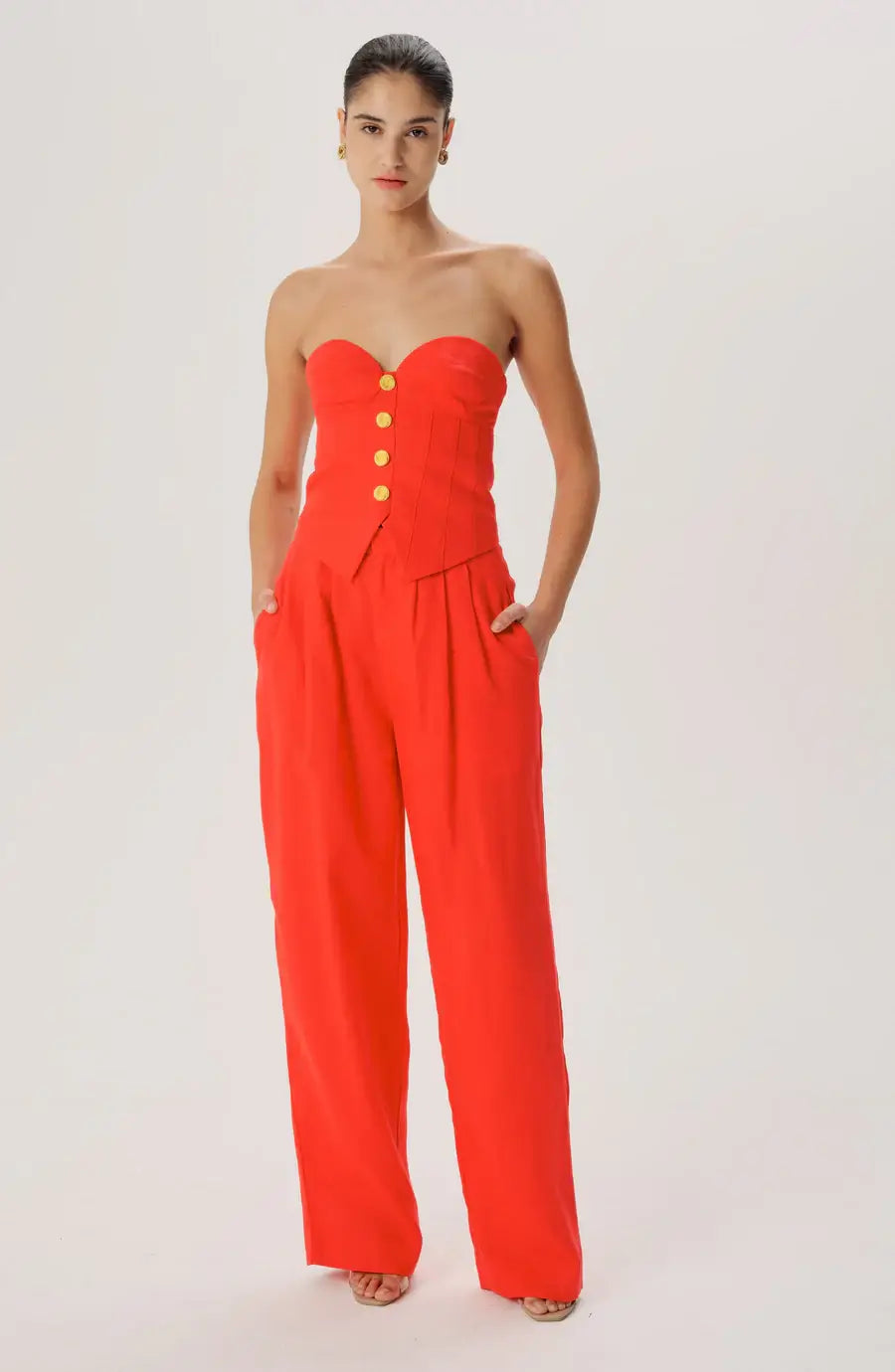Ronny Kobo - Krew Pant in Red Comfy Cargo Trousers