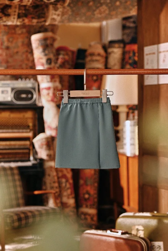 The Akar Kita Babies Folded Skirt - Pine Green midi skirt versatile