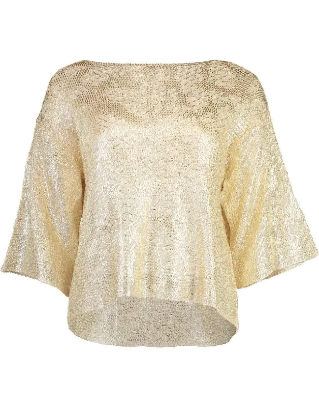 Maglia Metallic Sweater Wool Fabric Cashmere Fabric Tweed Fabric