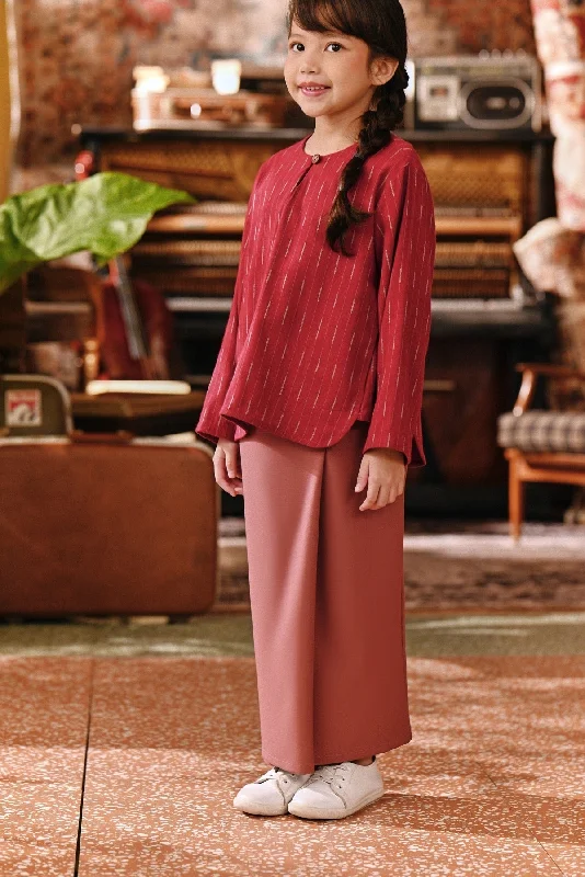 The Akar Kita Folded Skirt - Dark Mauve velvet skirt glossy