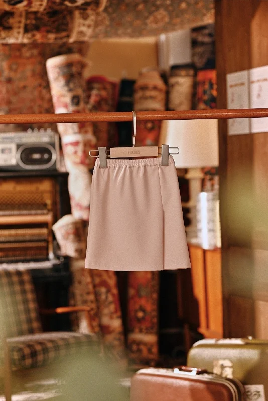 The Akar Kita Babies Folded Skirt - Almond Sand high slit skirt