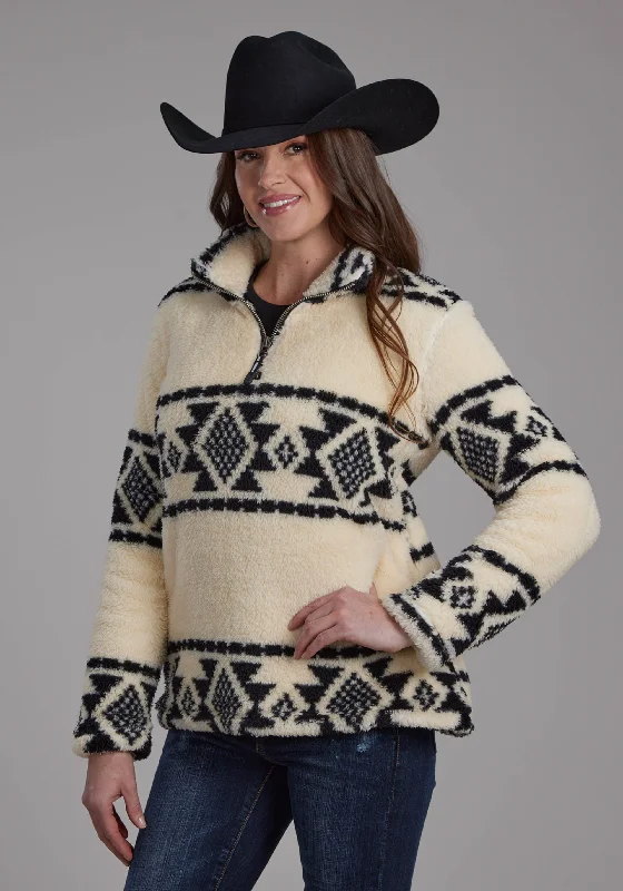 2260 BLK/CR AZTEC STRIPE JACKET Welt Pockets Slit Pockets Flap Pockets