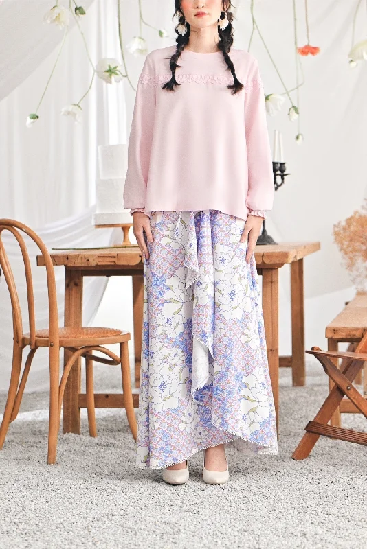 The Mimpian Women Ruffle Wide Skirt - Enchanted silk skirt elegant