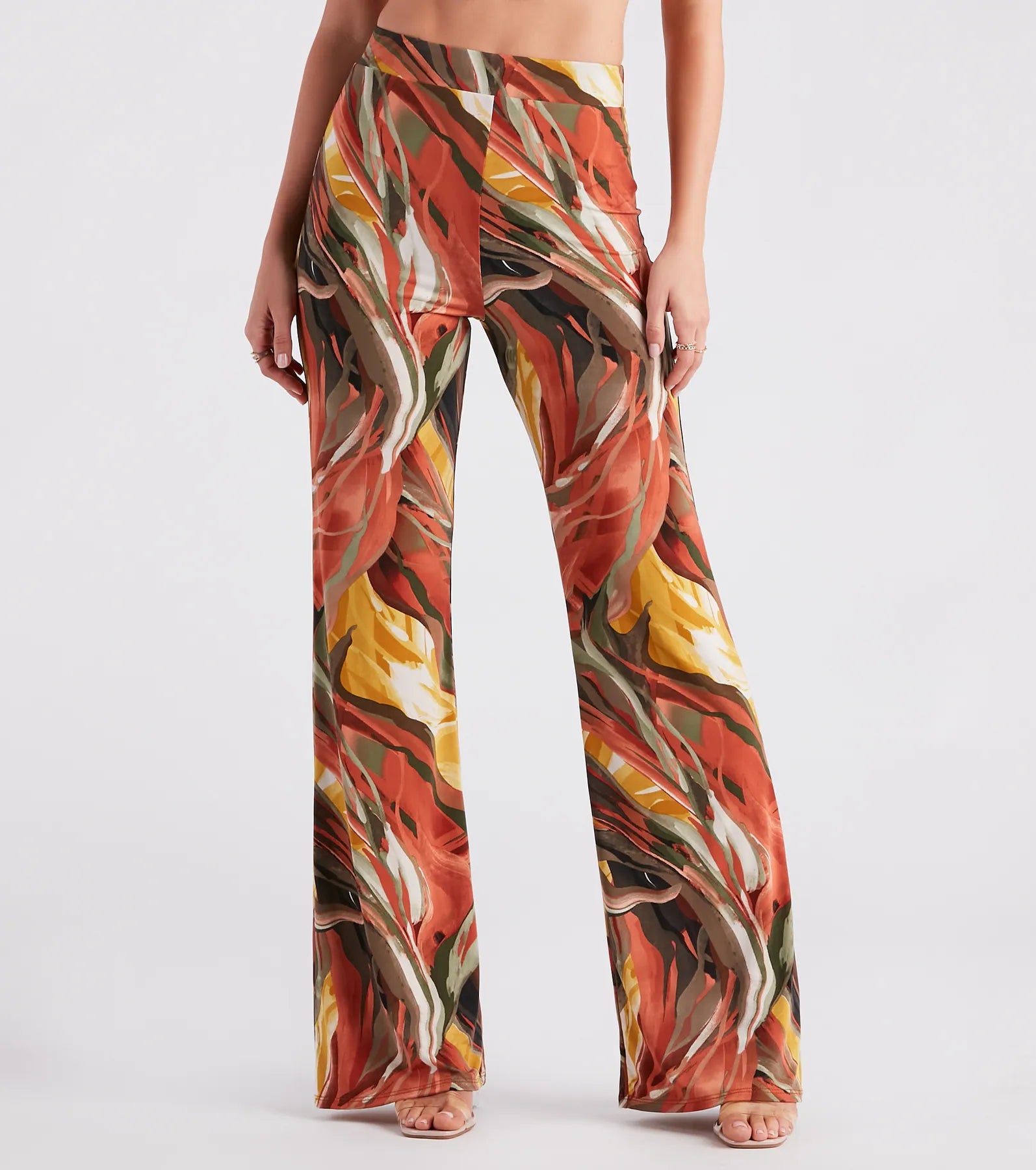 Abstract Chic Straight-Leg Pants Comfortable Cargo Pants