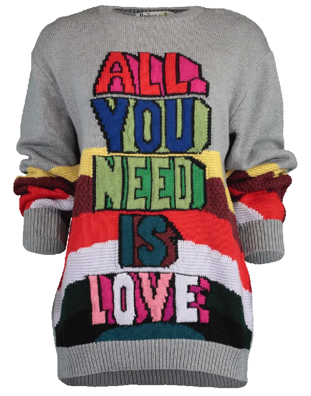 All You Need Is Love Sweater Neon Metallic Matte